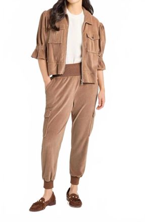 Cinq &agrave; Sept Velour Giles Pant In Mocha