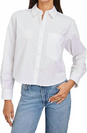 Rails Ramy Cropped Button Down Shirt In White