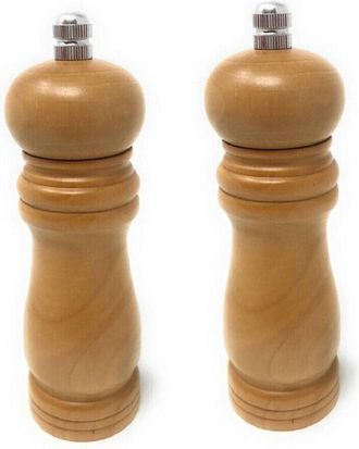Trade Shop Trade Shop - Macina Sale E Pepe In Legno 2pz Macinino Trita Spezie Macinasale Da Cucina