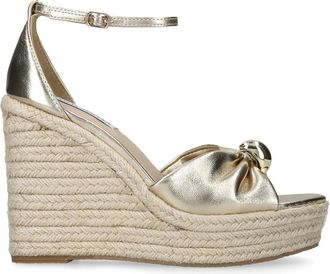 Steve Madden Womens Leather Taliya Gold Sandals - Size UK 3