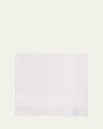 Simonnot Godard Mens Cotton and Linen Tonal Stripe Handkerchief