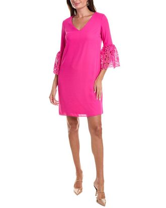 Joseph Ribkoff Lace Bell-Sleeve Shift Dress