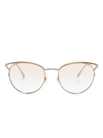 Oliver Peoples cat-eye titanium sunglasses - Gold
