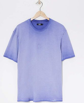 Jacamo Oil Wash Relaxed Fit Embroidered T-Shirt
