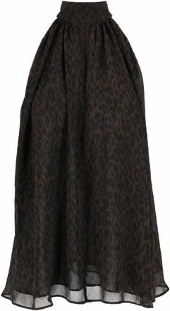 Rotate ROTATE Birger Christensen - Top con cuello halter y lazo - Tops - Mujer - Marr&oacute;n - S