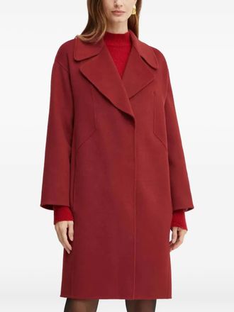Luisa Spagnoli notched-lapel coat - women - Wool/Polyester - L - Red