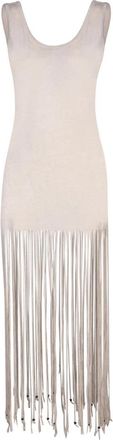 Alanui Maxi Dress - Dames - Maxi kleedjes - Beige - XS - Katoen - Kleedjes