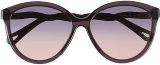 Chlo&eacute; Round Sunglasses in Grey Grey Blue at Nordstrom Rack