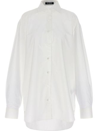 Raf Simons Blouse met mesh vlakken - Wit