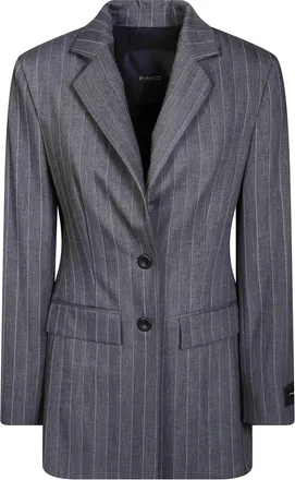 Pinko Gilia Wool-Blend Pinstripe Tailored Blazer