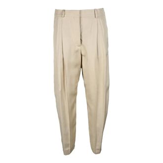 Stella McCartney Dames, Broeken, Beige, Maat: XS Viscose