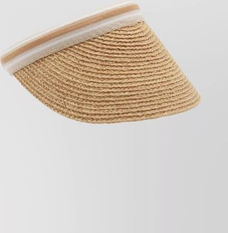 Helen Kaminski striped band wide brim woven hat