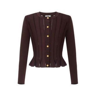 Elisabetta Franchi Dames, Truien, Bruin, Maat: XL Viscose