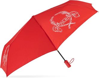 Moschino Accessoires, unisex, Rood, ONE Size, Polyester, Open/close Paraplu