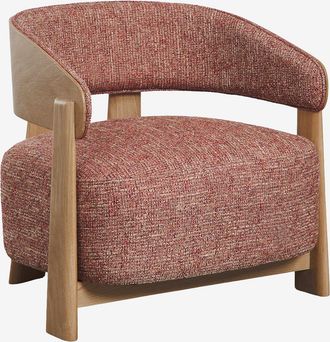 Sklum Pack De 2 Sillones En Madera De Roble Tapizados Olea Sklum