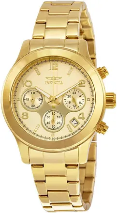 Invicta Angel Chronograph Gold Dial Ladies Watch 19217