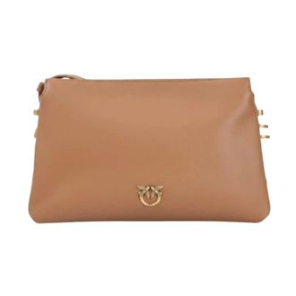 Pinko Pinko, Tassen, Dames, Bruin, ONE Size, Leer, Mini One Two Three Mini Bag