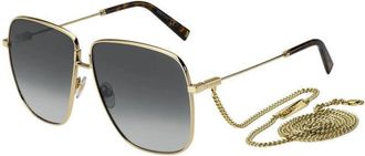 Givenchy Stijlvolle zonnebril met uniek design - Dames - Zonnebrillen - Geel - 63 MM - Accessoires