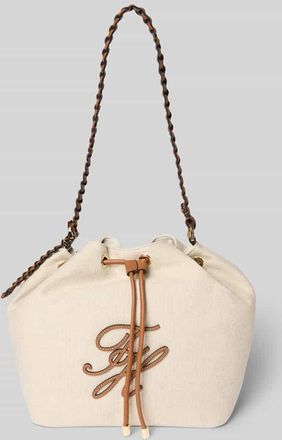 Tommy Hilfiger Beuteltasche aus reinem Leinen in Sand, Gr&ouml;&szlig;e 1