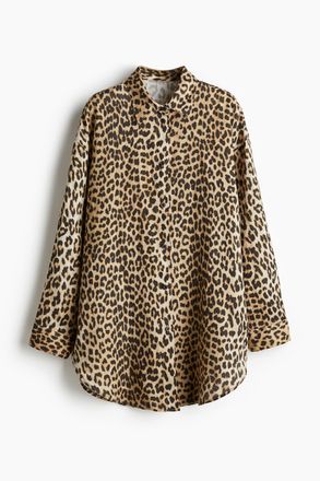 H&M Strandbluse aus Leinen - Beige