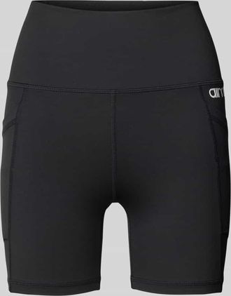Aim'n Skinny Fit Radlerhose mit Label-Print in Black, Größe XS