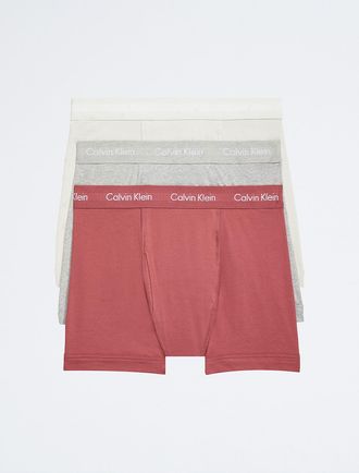 Calvin Klein Mens Cotton Stretch 3 Pack Trunk - Grey - XXL