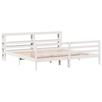Berkfield Home Beautiful Bed Frame without Mattress White 180x200 cm Super King