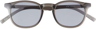 Le Specs Club Royale 48mm Round Sunglasses in Pewter /Smoke Tint at Nordstrom