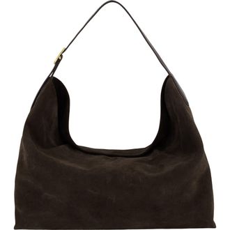 Vince Medium Vivian Suede Hobo Bag in Cacao at Nordstrom