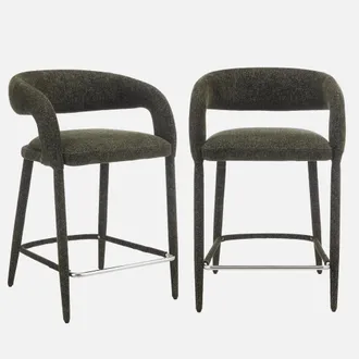 Sweeek Taburete De Bar Contempor&aacute;neo De Tela, Set De 2