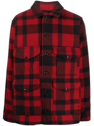 Filson Mackinaw plaid wool shirt jacket - men - Wool - M - Red