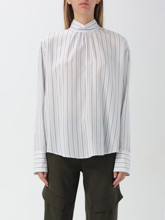 Dondup Gestreepte Zijde Blouse Relaxed Fit