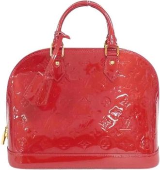 Louis Vuitton Pre-owned Handbags, female, Red, Size: ONE SIZE Pre-owned Alma Vernis Bag