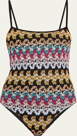 Missoni Multi Crochet One-Piece Swimsuit