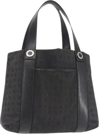 Bulgari Pre-owned Handbags, female, Black, Size: ONE SIZE Pre-owned Canvas Handbag