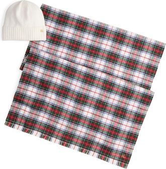 Lauren Ralph Lauren Gebreide muts en sjaal set met logo