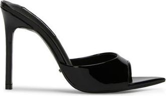 Tony Bianco Malibu Pointed Toe Slide Sandal in Black Patent at Nordstrom, Size 7.5