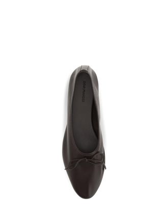 Dear Frances Womens Ballerina Shoes Gala Espresso Leather