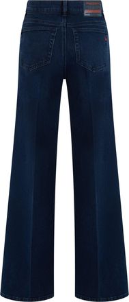 Diesel Womens Wide-Leg Jeans Blue Denim Cotton
