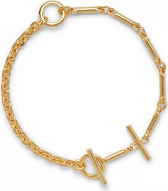 LADY GREY Triplet Toggle Anklet in Gold at Nordstrom