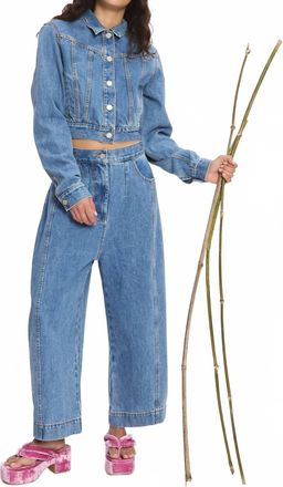 Alemais Stephi Cocoon Leg Jean In Light Indigo
