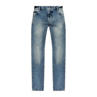 Emporio Armani Straight Jeans, male, Blue, Size: W33 Straight-leg Jeans