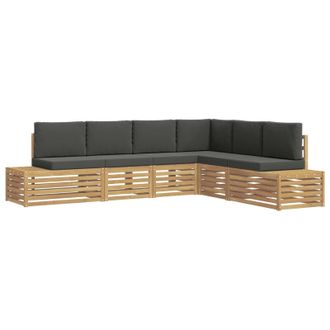 vidaXL Set Di Divani Da Esterno Con Cuscino 6 Pezzo Bianco E Antracite Vidaxl