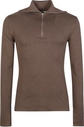 Entire studios Sweater met rits - Heren - Coltruien - Bruin - XL - Truien & Vesten