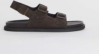 Jacamo Suede Buckle Backstrap Sandal Wide