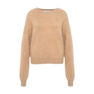 Crush Cashmere Knitwear, female, Beige, Size: L Beige Cashmere Pullover Knitwear Aw25