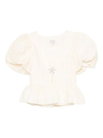 Sister Jane Top met jacquard - Beige