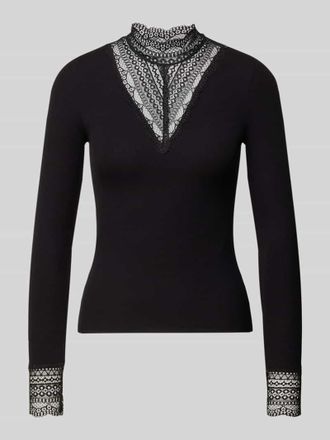 Only Slim Fit Langarmshirt aus Viskose-Mix Modell TILDE in Black, Gr&ouml;&szlig;e M