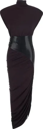 Andamane High-neck Ruched Maxi Dress