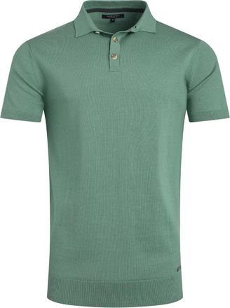 Weird Fish Heren Quentin Gebreide Polo T-shirt met Korte Mouwen (Ivy)